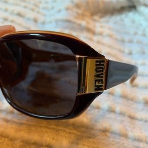 HOVEN sunglasses dark purple with orange